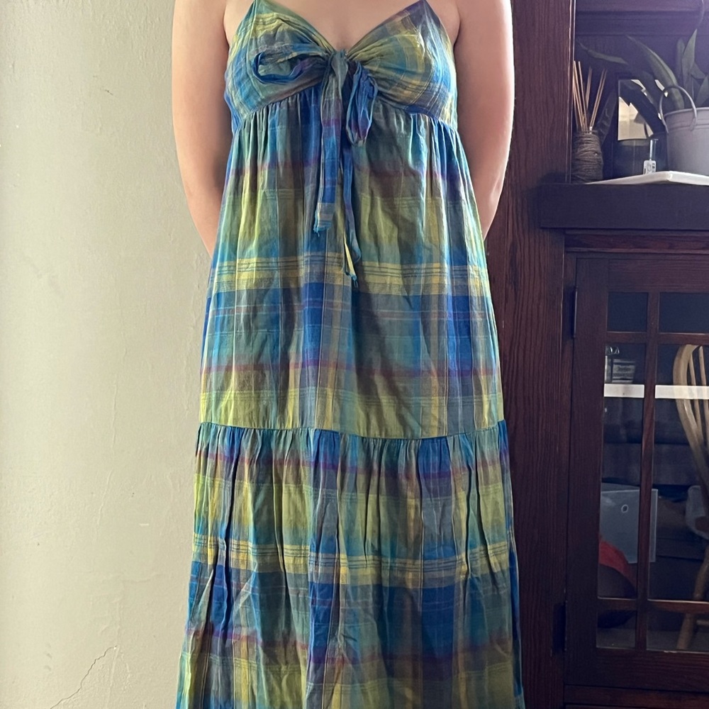 Missimo Supply Plaid Floor Length Sundress size M